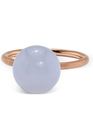 Irene Neuwirth Anillo Medium Gumball en oro rosa de 18kt con calcedonia