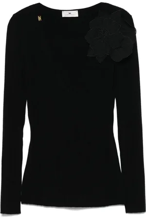 Elisabetta Franchi Top con aplique floral