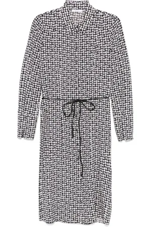Patrizia Pepe Vestido midi con motivo pied de poule