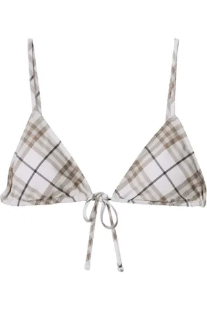 Burberry Top de bikini con motivo de cuadros