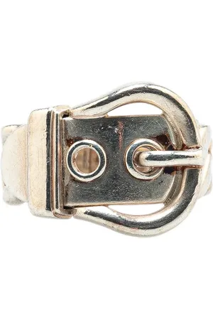 Hermès Anillo 20th Century Sterling Silver Boucle Sellier