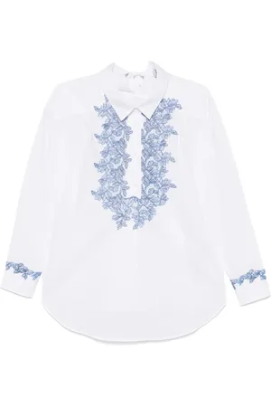 Ermanno Firenze Blusa con encaje floral