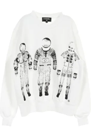 CHANEL Sudadera con estampado de astronauta 1986-1988