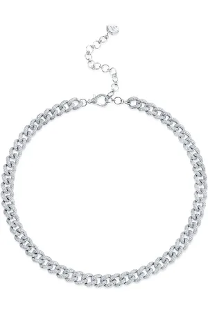 Shay Collar en oro blanco de 18kt en pavé