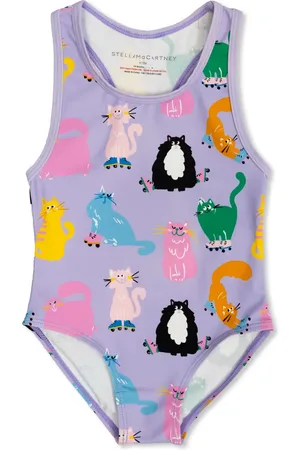 Stella McCartney Traje de baño con estampado de gato