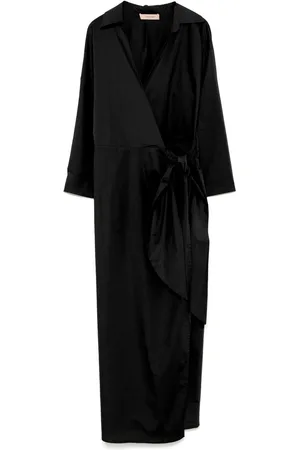 Twin-Set Vestido largo con diseño cruzado
