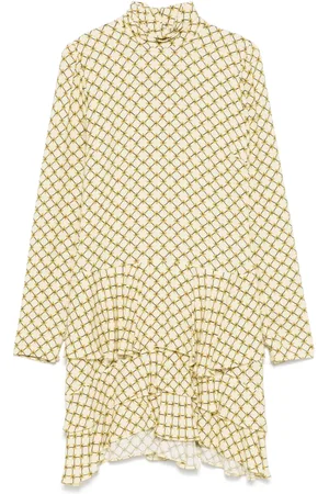 Elisabetta Franchi Vestido midi con monograma estampado