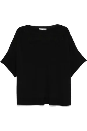 Ermanno Firenze Playera de tejido fino con encaje floral