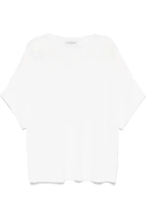 Ermanno Firenze Playera de tejido fino con encaje floral
