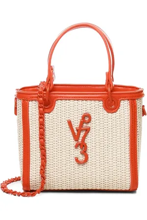 V°73 Bolsa satchel con logo en relieve