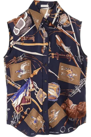 Hermès Camisa sin mangas con estampado gráfico 2000