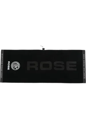 MARTINE ROSE Toalla para el gimnasio con monograma bordado de 100 cm x 40 cm