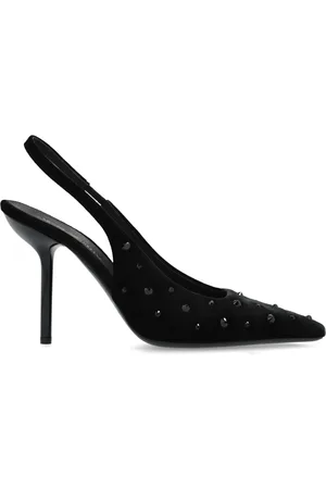 Emporio Armani Zapatillas de terciopelo con tacón de 100mm