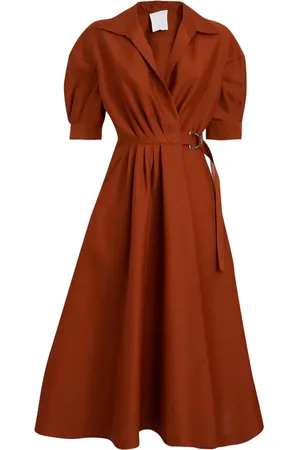 MANTÙ Vestido midi con diseño acampanado