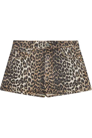Ganni Bermudas con estampado de leopardo
