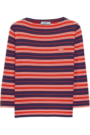Prada Playera con motivo de rayas