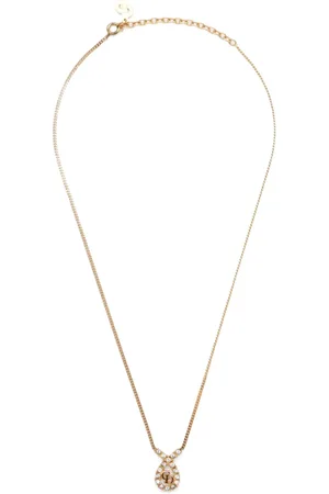 Dior Collar con logo CD y strass 1990