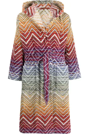Missoni Bata de toalla con estampado zigzag