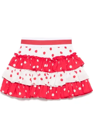 MONNALISA Falda corta con estampado de lunares