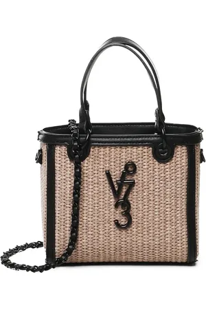 V°73 Bolsa satchel con logo en relieve