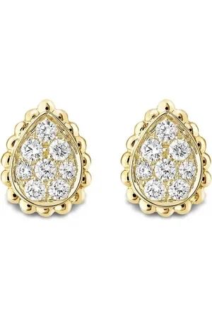 Boucheron Aretes Serpent Bohème en oro amarillo de 18kt con motivo XS y diamantes