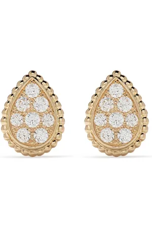 Boucheron Aretes Serpent Bohème en oro amarillo de 18kt con diamantes en forma de S