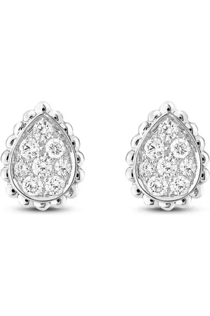 Boucheron Aretes Bohème estilo lágrima con diamantes en oro 18kt