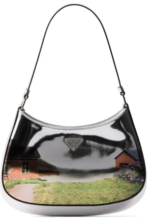 Prada Bolsa de hombro Cleo de piel con efecto cepillado
