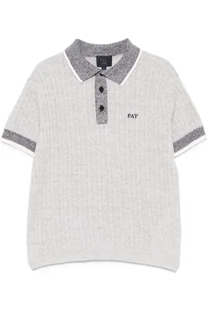 FAY Playera tipo polo tejida