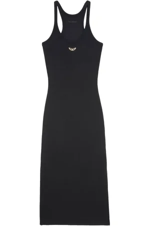 Zadig & Voltaire Vestido midi de canalé fino
