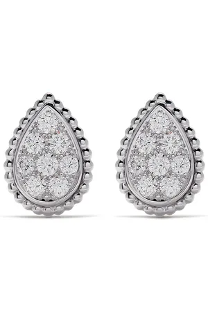 Boucheron Aretes Serpent Bohème en oro blanco de 18kt con diamantes en forma de S