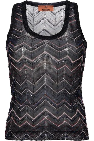 Missoni Top de tejido chevron bordado con lentejuelas