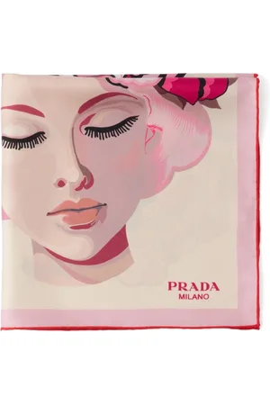 Prada Mascada de seda estampada