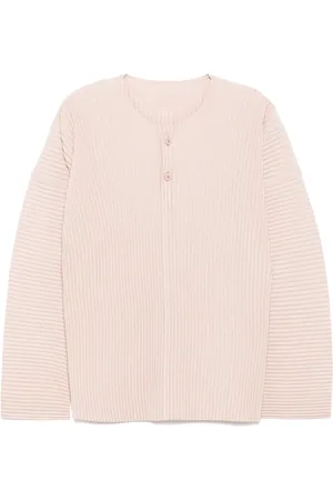 Issey Miyake Playera manga larga plisada