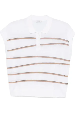 PESERICO SIGN Playera tipo polo con rayas estampadas