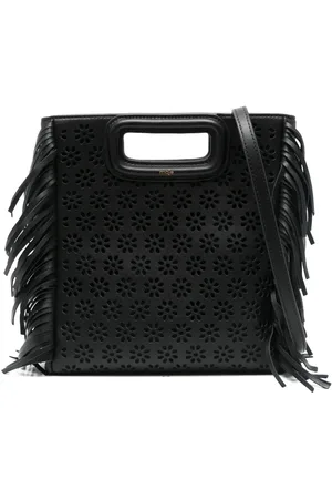 Maje Tote de piel M con perforaciones
