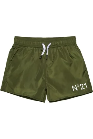 Nº21 Shorts de playa con logo estampado