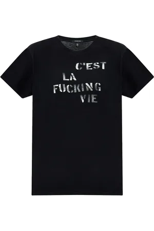 R13 Playera con eslogan estampado