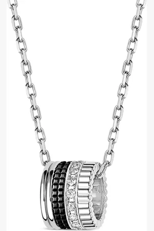 Boucheron Collar Quatre Edition grande en oro de 18kt con diamantes