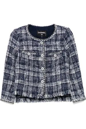 CHANEL Chamarra sin cuello 2018