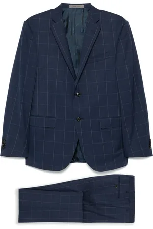 corneliani Traje con motivo de cuadros windowpane