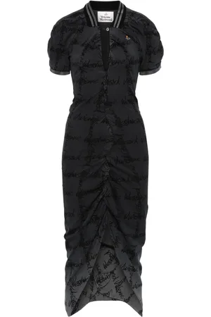 Vivienne Westwood Vestido midi con logo estampado
