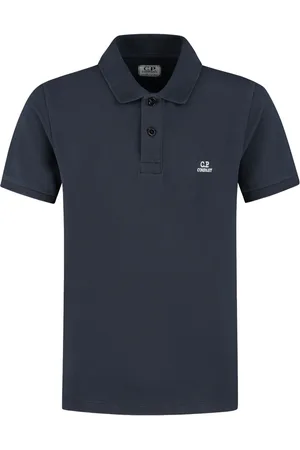 C.P. Company Playera tipo polo con logo bordado
