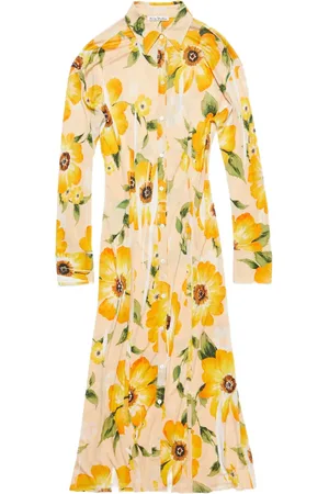 Acne Studios Vestido midi con estampado floral