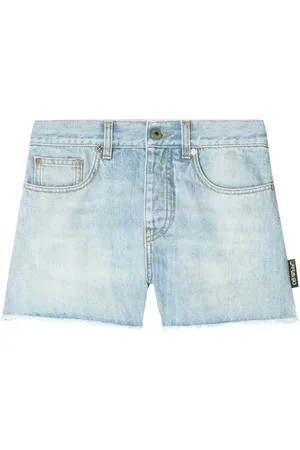 OFF-WHITE Shorts de mezclilla deshilachados