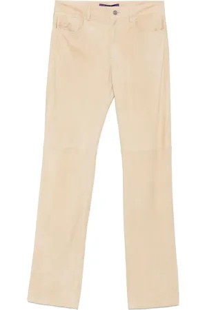 Ralph Lauren Pantalones rectos de gamuza