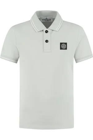 Stone Island Playera tipo polo con parche Compass