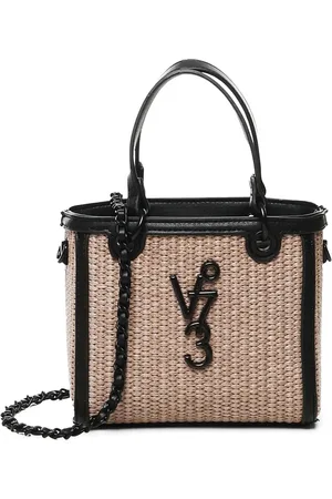 V°73 Bolsa satchel con logo en relieve