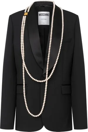 Moschino Blazer con detalle de perlas artificiales