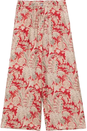 PIERRE-LOUIS MASCIA Pantalones palazzo de seda Aloe